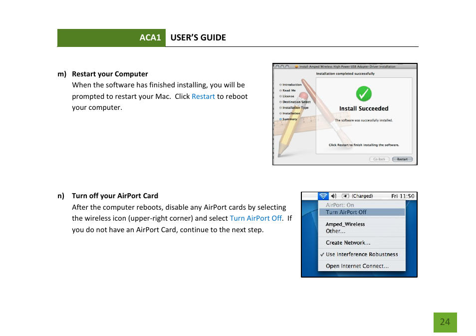 Amped Wireless ACA1 - High Power 500mW Dual Band AC Wi-Fi USB Adapter User Manual | Page 25 / 50