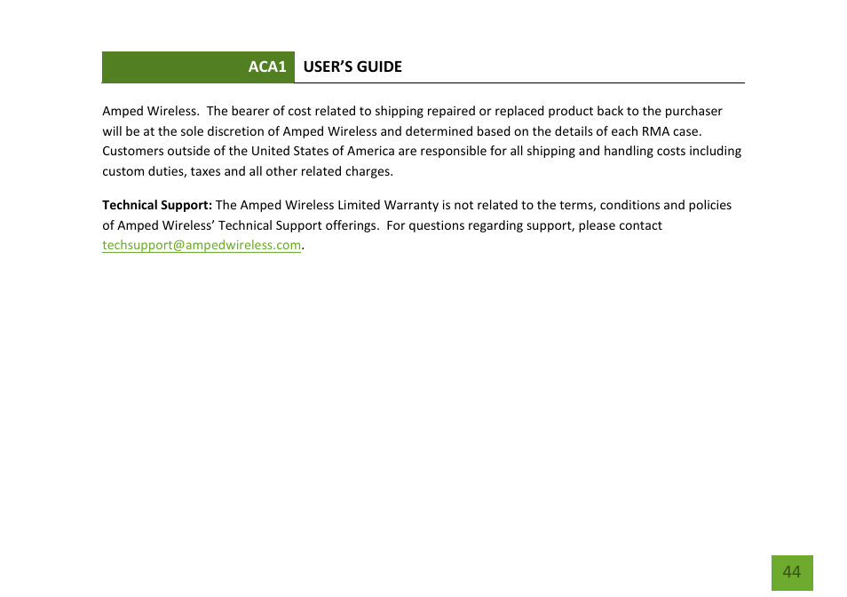 Amped Wireless ACA1 - High Power 500mW Dual Band AC Wi-Fi USB Adapter User Manual | Page 45 / 50
