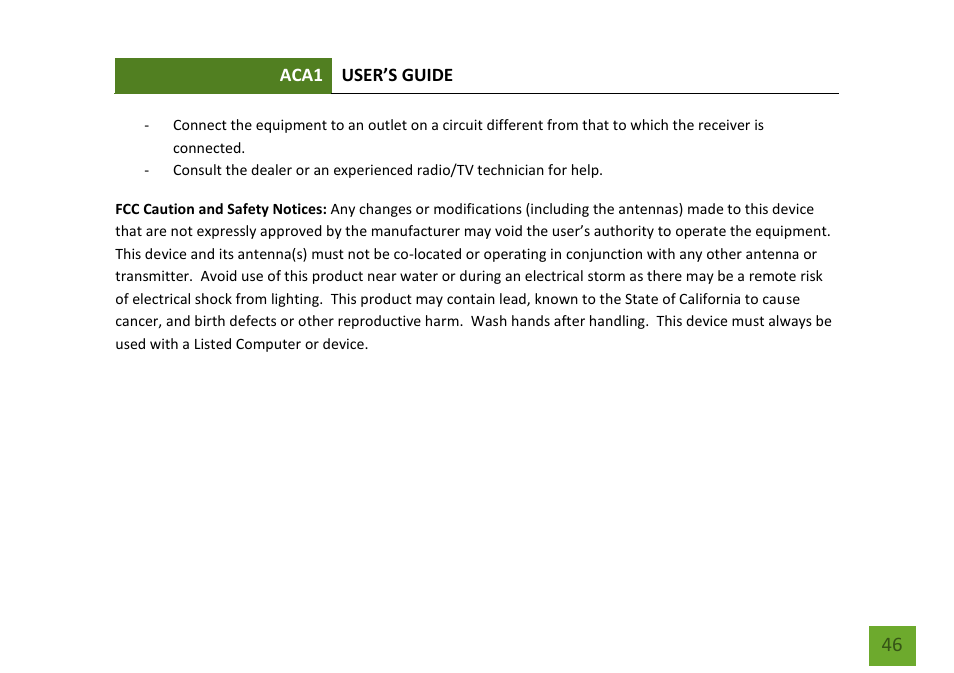 Amped Wireless ACA1 - High Power 500mW Dual Band AC Wi-Fi USB Adapter User Manual | Page 47 / 50