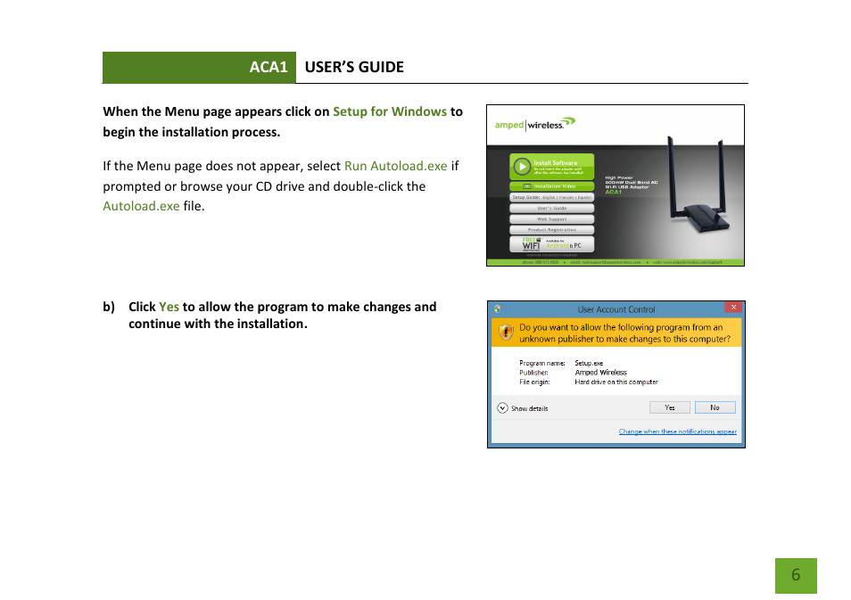 Amped Wireless ACA1 - High Power 500mW Dual Band AC Wi-Fi USB Adapter User Manual | Page 7 / 50