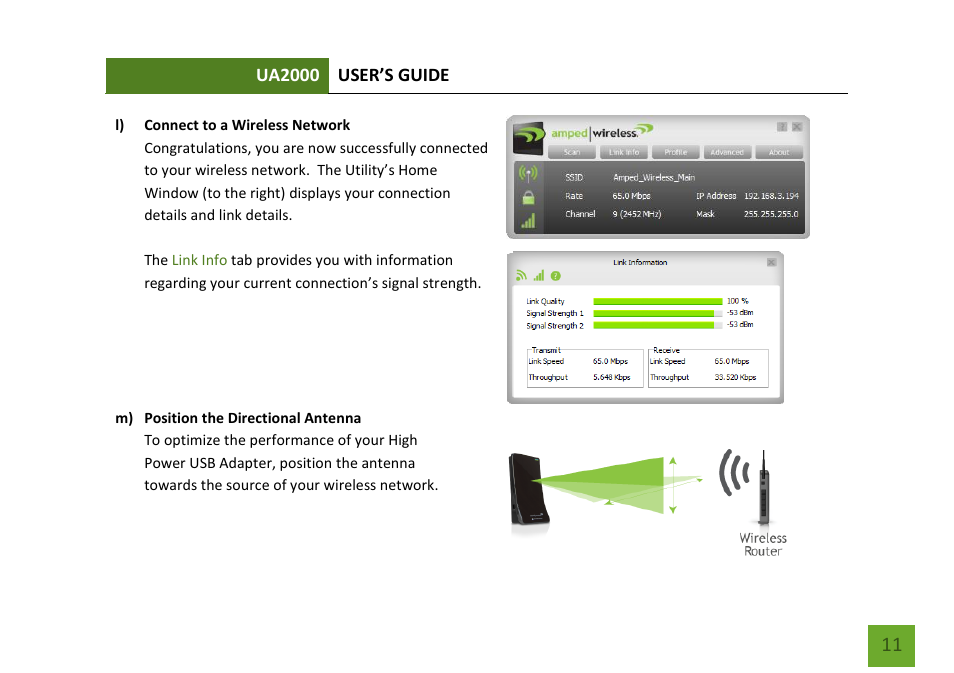 Amped Wireless UA2000 - High Power Wireless-N Directional Dual Band USB Adapter User Manual | Page 12 / 57