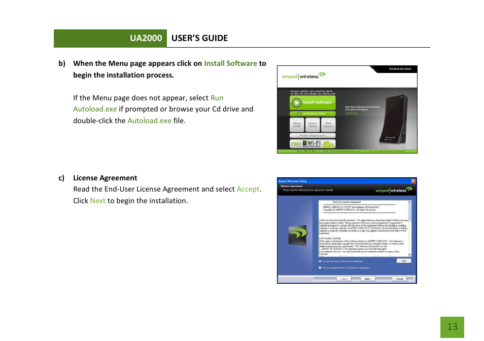 Amped Wireless UA2000 - High Power Wireless-N Directional Dual Band USB Adapter User Manual | Page 14 / 57