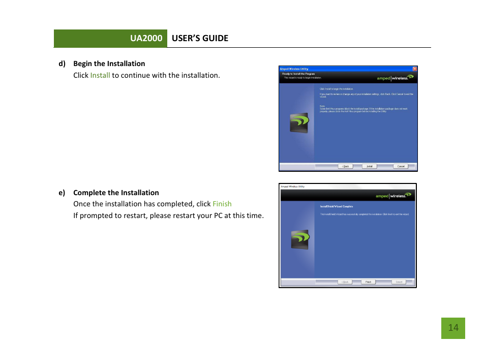 Amped Wireless UA2000 - High Power Wireless-N Directional Dual Band USB Adapter User Manual | Page 15 / 57