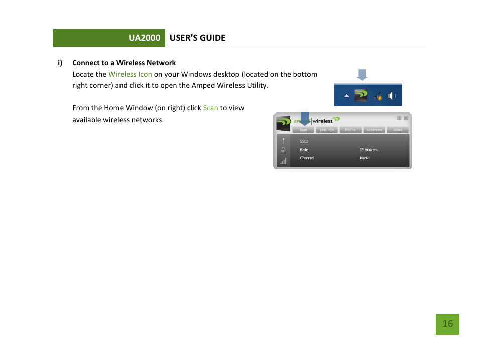 Using the amped wireless utility (windows) | Amped Wireless UA2000 - High Power Wireless-N Directional Dual Band USB Adapter User Manual | Page 17 / 57