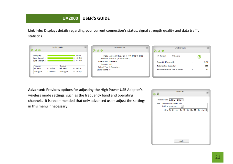 Mac os x installation | Amped Wireless UA2000 - High Power Wireless-N Directional Dual Band USB Adapter User Manual | Page 22 / 57