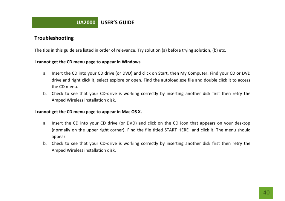 Amped Wireless UA2000 - High Power Wireless-N Directional Dual Band USB Adapter User Manual | Page 41 / 57