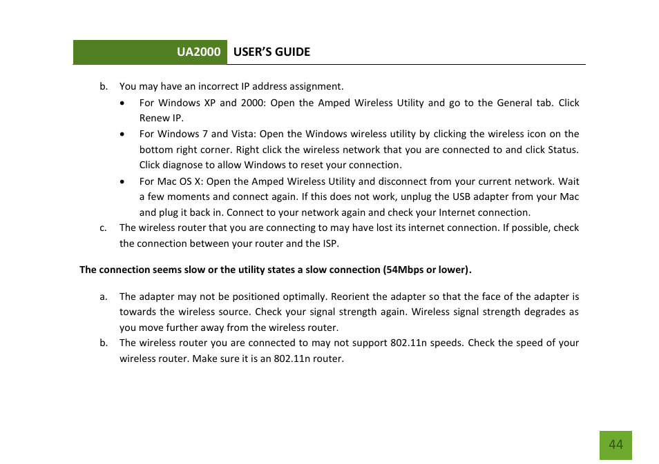 Amped Wireless UA2000 - High Power Wireless-N Directional Dual Band USB Adapter User Manual | Page 45 / 57