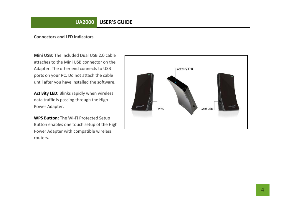 Amped Wireless UA2000 - High Power Wireless-N Directional Dual Band USB Adapter User Manual | Page 5 / 57