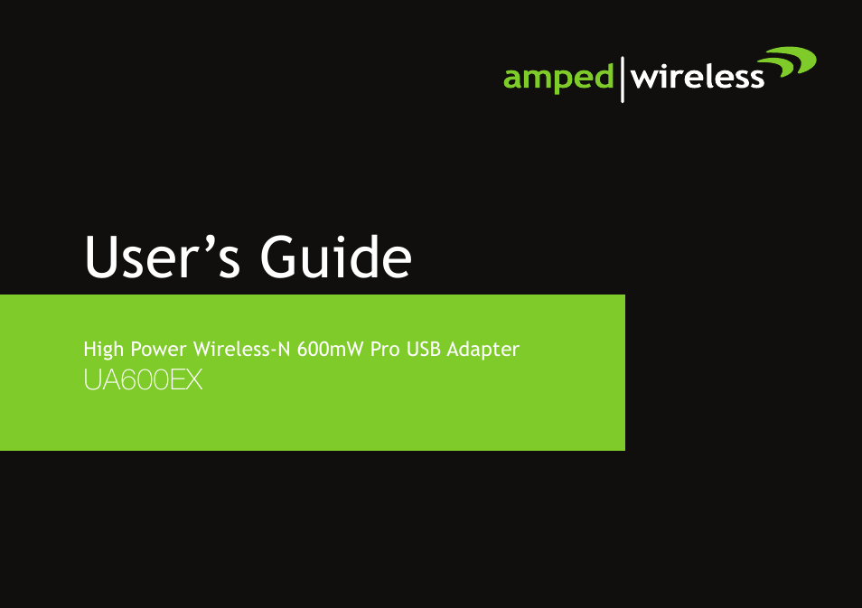 Amped Wireless UA600EX - High Power Wireless-N 600mW Pro USB Adapter User Manual | 65 pages