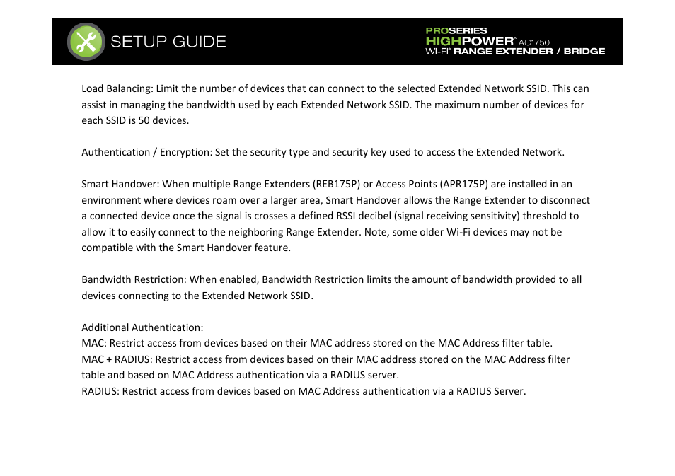 Amped Wireless REB175P - ProSeries High Power AC1750 Wi-Fi Range Extender / Bridge User Manual | Page 49 / 64