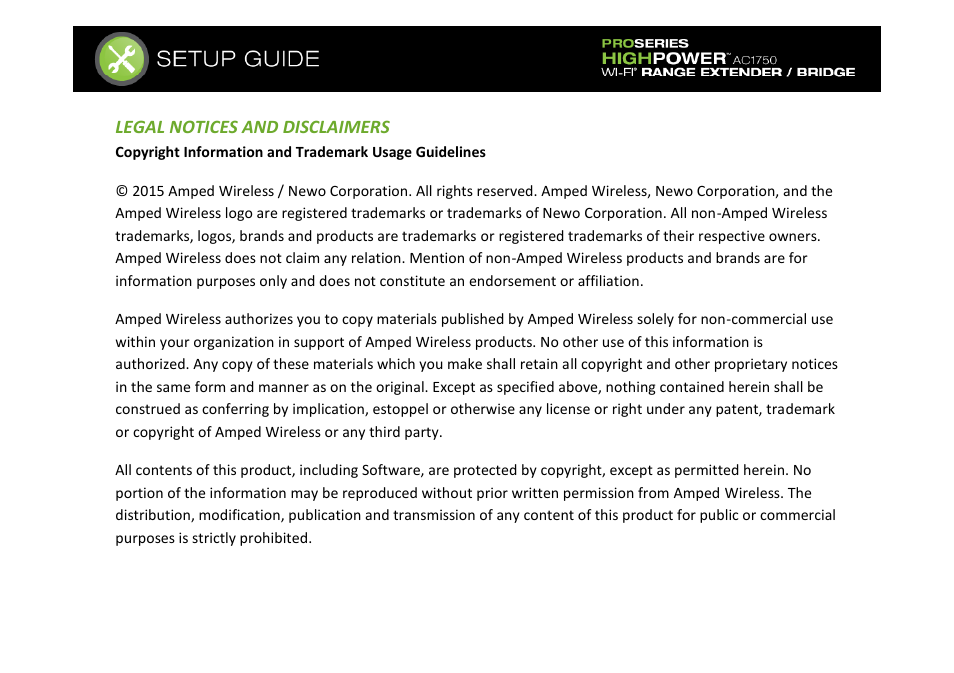 Amped Wireless REB175P - ProSeries High Power AC1750 Wi-Fi Range Extender / Bridge User Manual | Page 55 / 64