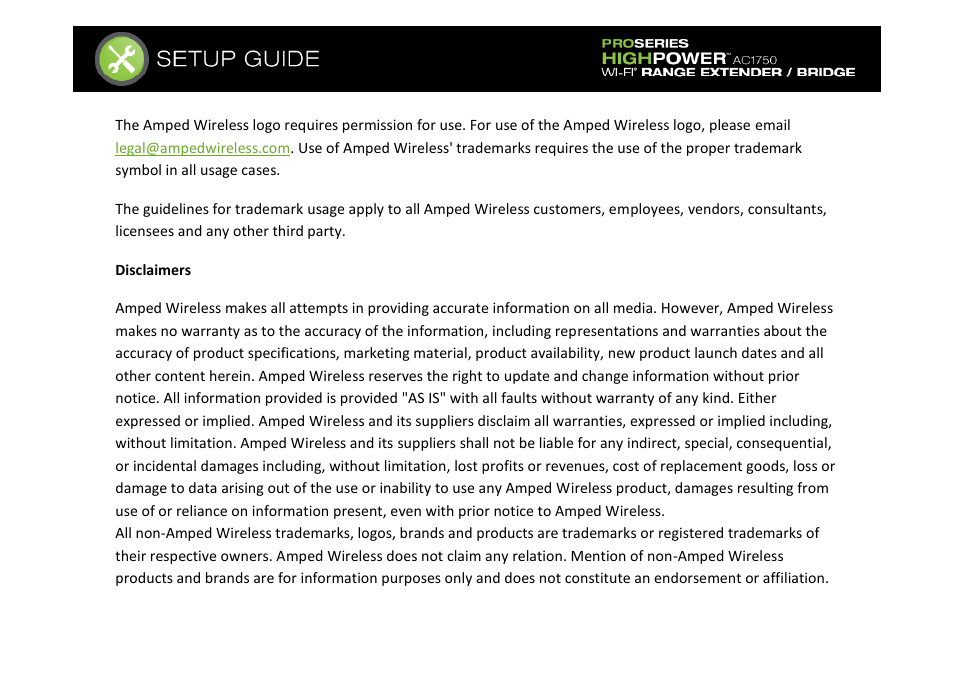 Amped Wireless REB175P - ProSeries High Power AC1750 Wi-Fi Range Extender / Bridge User Manual | Page 56 / 64