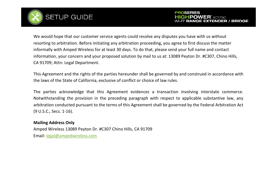 Amped Wireless REB175P - ProSeries High Power AC1750 Wi-Fi Range Extender / Bridge User Manual | Page 61 / 64