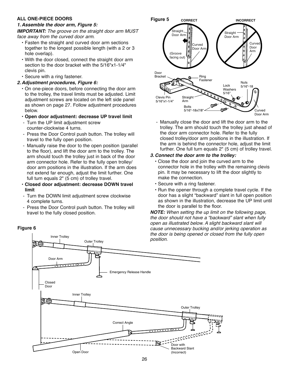 All one-piece doors | Chamberlain WD832KD 1/2 HP User Manual | Page 26 / 40