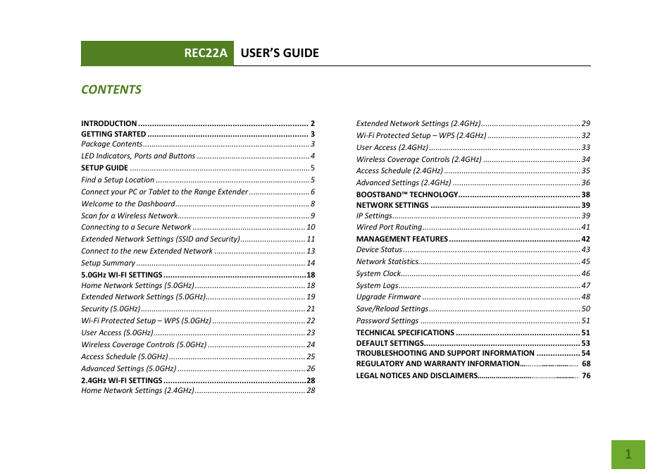 Amped Wireless REC22A - High Power AC1200 Plug-In Wi-Fi Range Extender User Manual | Page 2 / 86