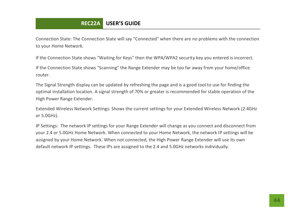 Amped Wireless REC22A - High Power AC1200 Plug-In Wi-Fi Range Extender User Manual | Page 45 / 86