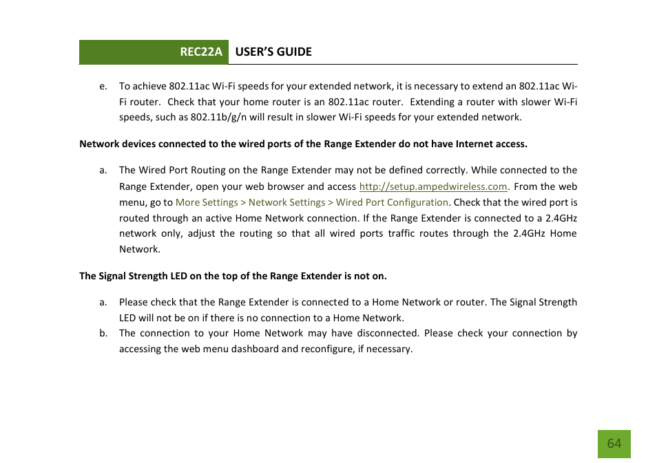Amped Wireless REC22A - High Power AC1200 Plug-In Wi-Fi Range Extender User Manual | Page 65 / 86