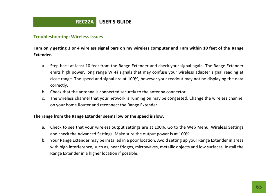 Amped Wireless REC22A - High Power AC1200 Plug-In Wi-Fi Range Extender User Manual | Page 66 / 86