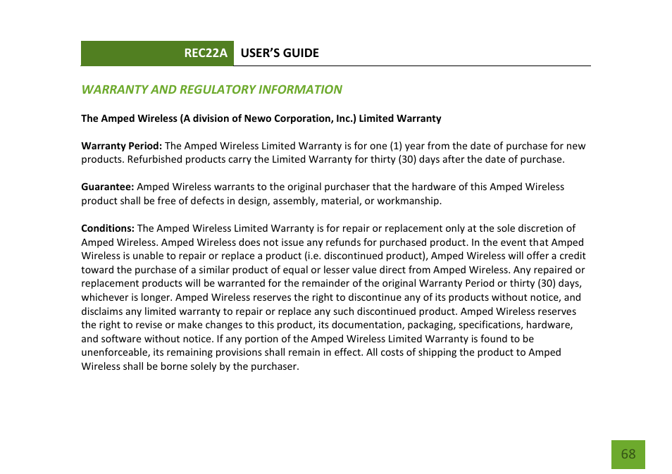 Amped Wireless REC22A - High Power AC1200 Plug-In Wi-Fi Range Extender User Manual | Page 69 / 86