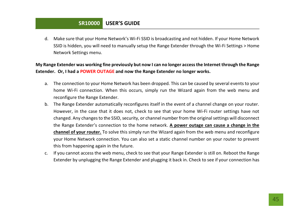 Amped Wireless SR10000 - High Power Wireless-N 600mW Range Extender User Manual | Page 46 / 59