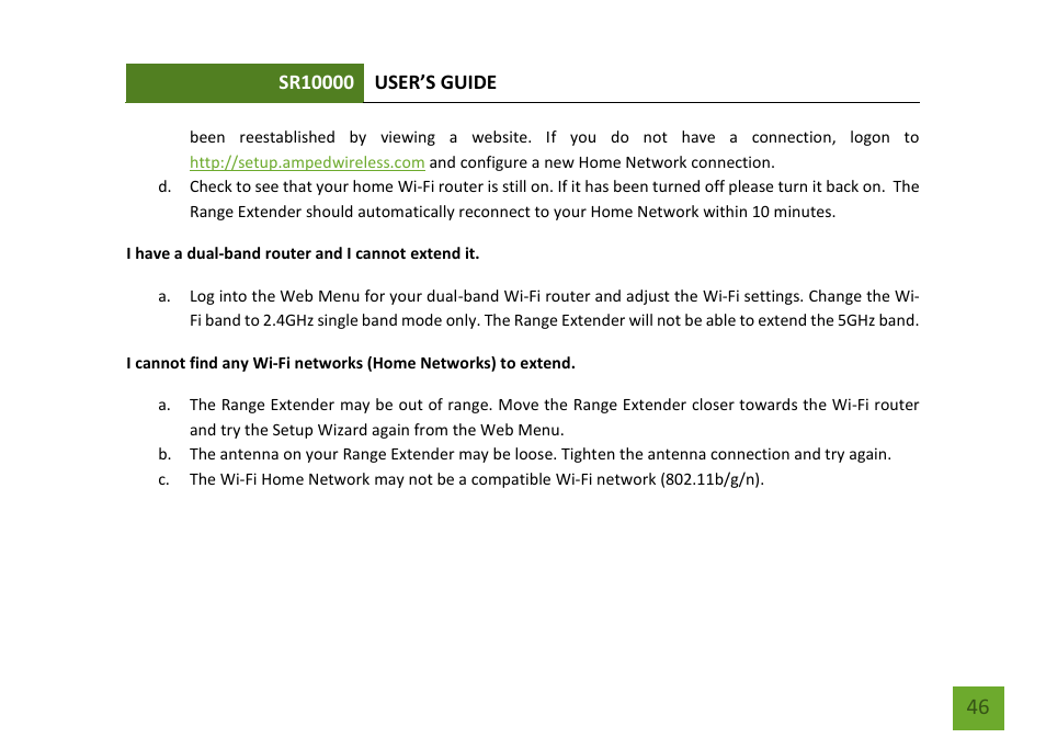 Amped Wireless SR10000 - High Power Wireless-N 600mW Range Extender User Manual | Page 47 / 59