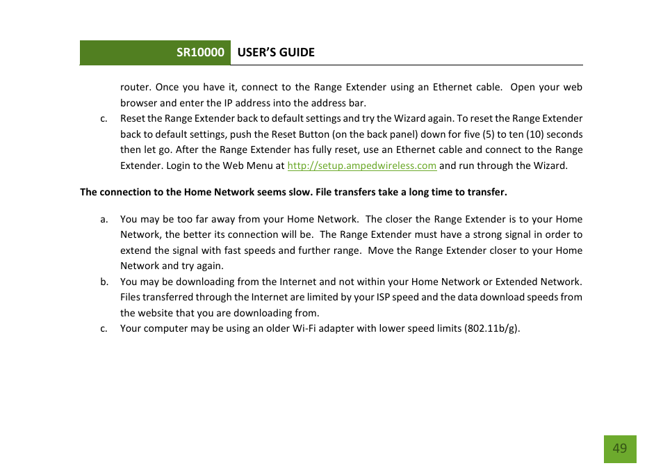 Amped Wireless SR10000 - High Power Wireless-N 600mW Range Extender User Manual | Page 50 / 59
