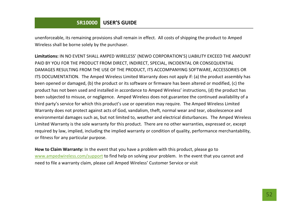 Amped Wireless SR10000 - High Power Wireless-N 600mW Range Extender User Manual | Page 53 / 59