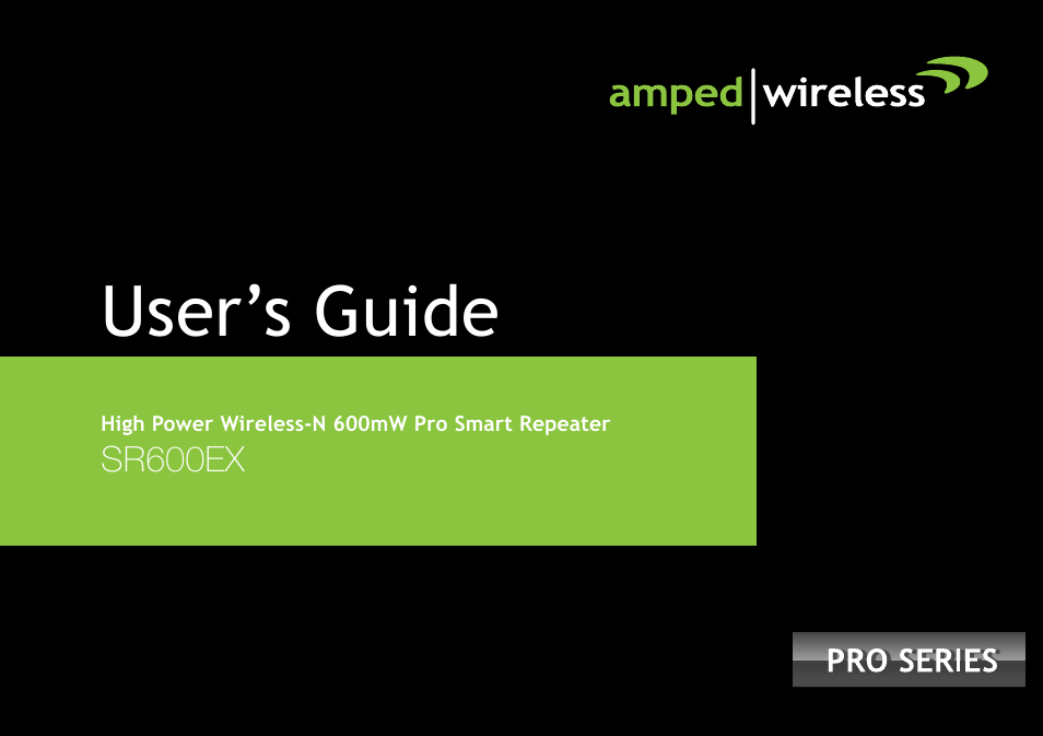 Amped Wireless SR600EX - High Power Wireless-N 600mW Pro Range Extender User Manual | 59 pages