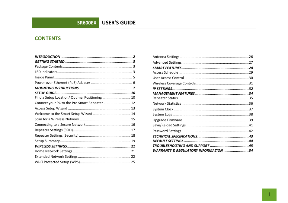 Amped Wireless SR600EX - High Power Wireless-N 600mW Pro Range Extender User Manual | Page 2 / 59
