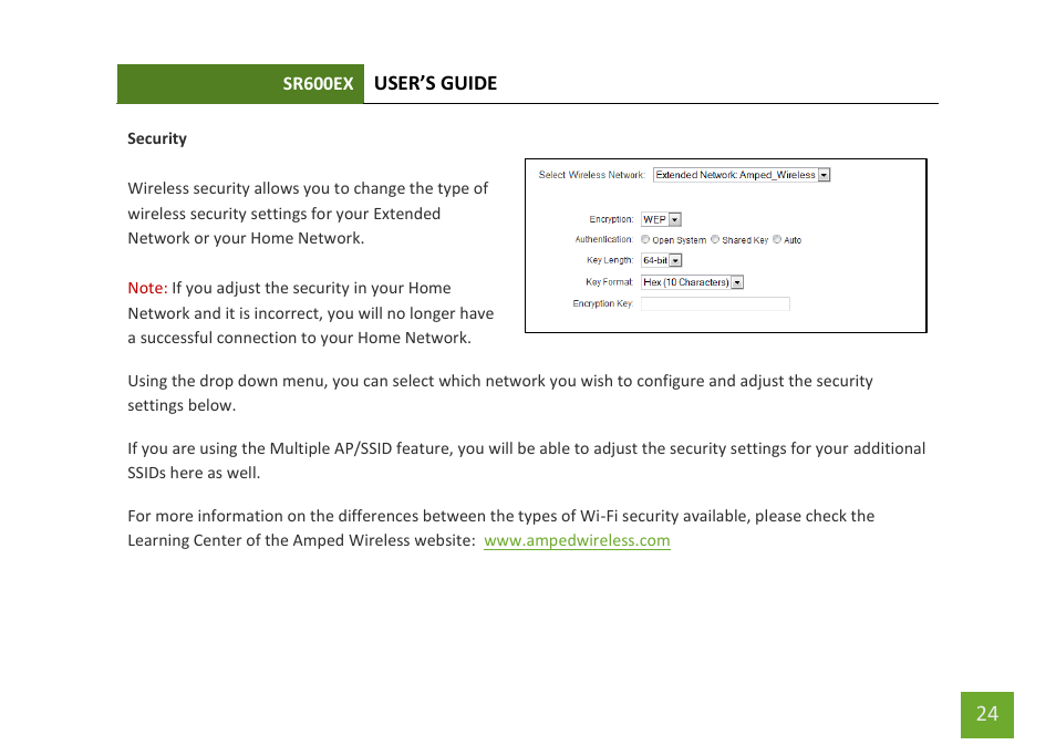 Amped Wireless SR600EX - High Power Wireless-N 600mW Pro Range Extender User Manual | Page 25 / 59