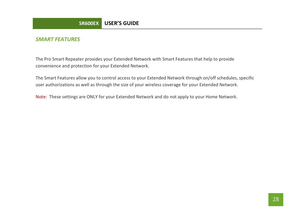 Smart features | Amped Wireless SR600EX - High Power Wireless-N 600mW Pro Range Extender User Manual | Page 29 / 59