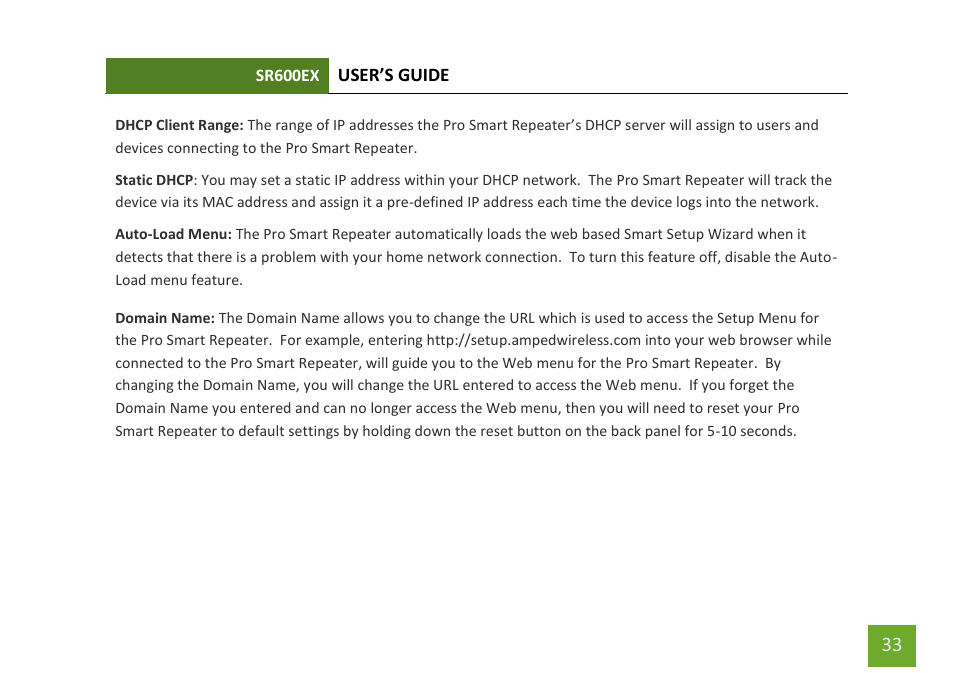 Amped Wireless SR600EX - High Power Wireless-N 600mW Pro Range Extender User Manual | Page 34 / 59