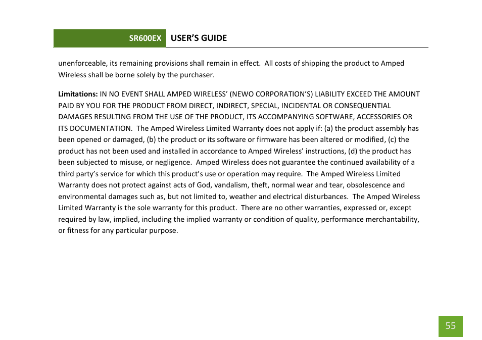 Amped Wireless SR600EX - High Power Wireless-N 600mW Pro Range Extender User Manual | Page 56 / 59