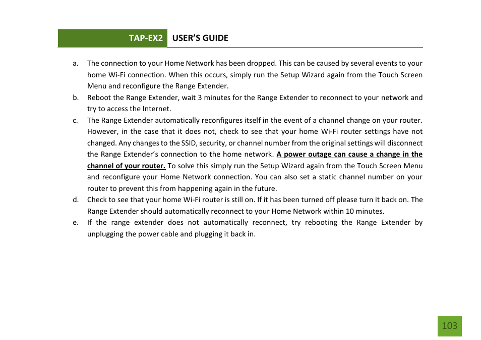 Amped Wireless TAP-EX2 - High Power Touch Screen AC750 Wi-Fi Range Extender User Manual | Page 104 / 134