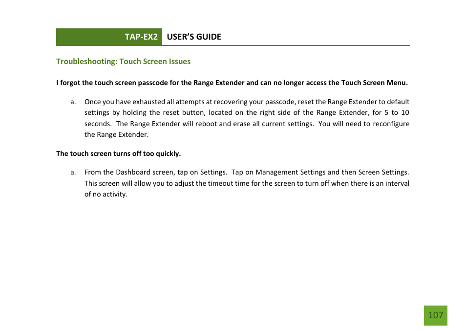Amped Wireless TAP-EX2 - High Power Touch Screen AC750 Wi-Fi Range Extender User Manual | Page 108 / 134