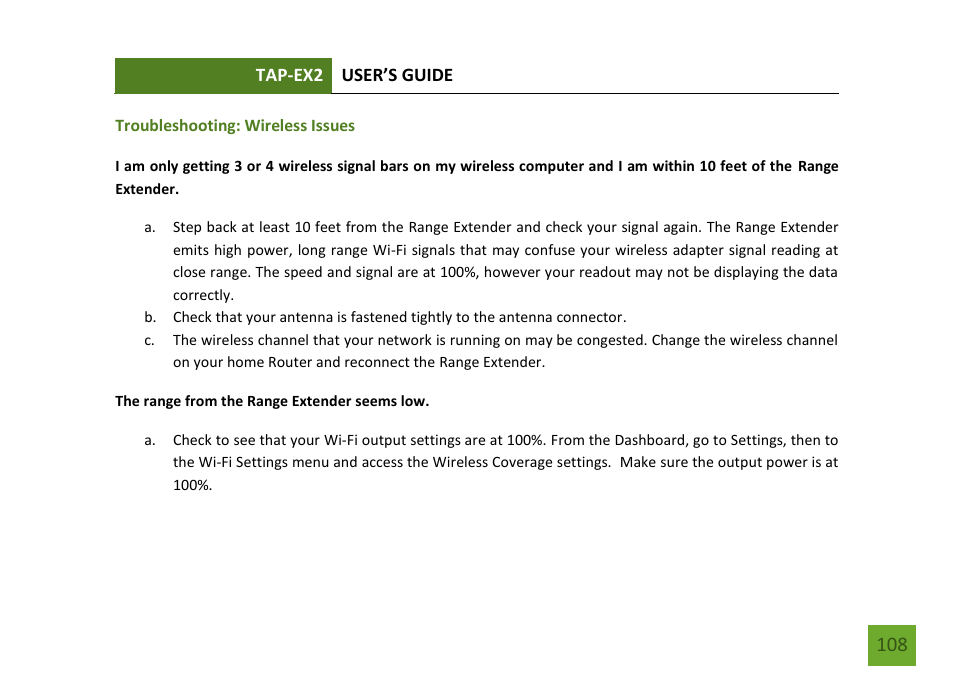 Amped Wireless TAP-EX2 - High Power Touch Screen AC750 Wi-Fi Range Extender User Manual | Page 109 / 134
