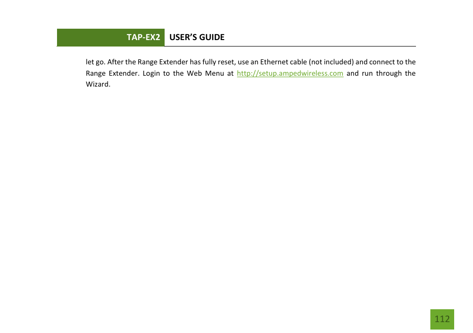 Amped Wireless TAP-EX2 - High Power Touch Screen AC750 Wi-Fi Range Extender User Manual | Page 113 / 134