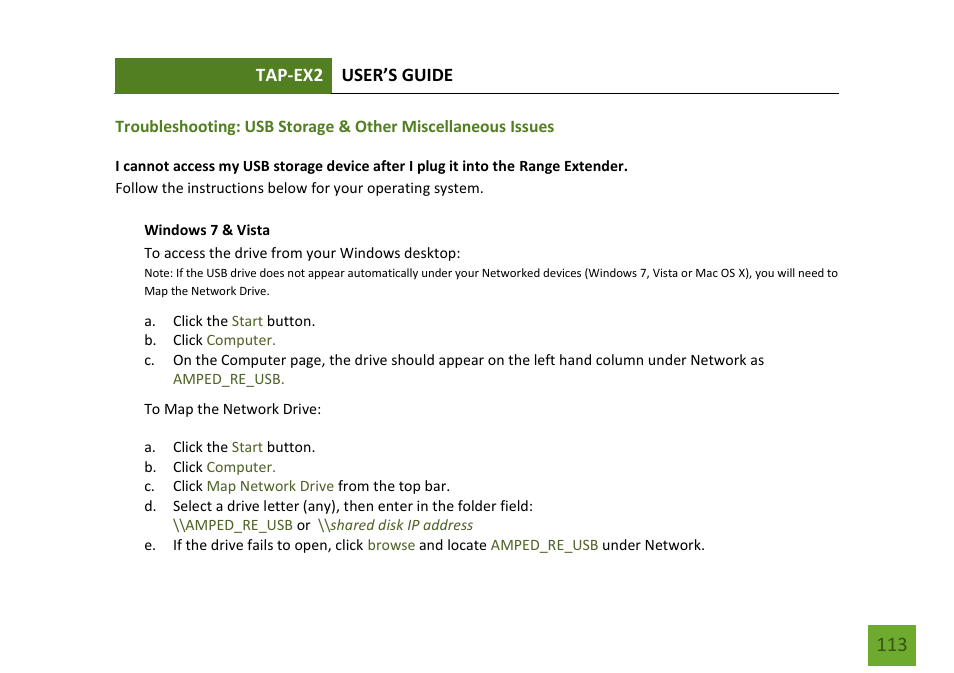 Amped Wireless TAP-EX2 - High Power Touch Screen AC750 Wi-Fi Range Extender User Manual | Page 114 / 134