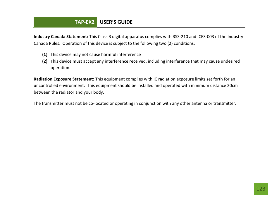 Amped Wireless TAP-EX2 - High Power Touch Screen AC750 Wi-Fi Range Extender User Manual | Page 124 / 134