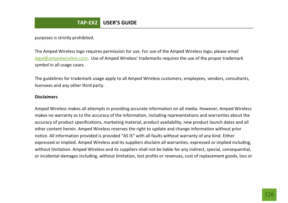 Amped Wireless TAP-EX2 - High Power Touch Screen AC750 Wi-Fi Range Extender User Manual | Page 127 / 134