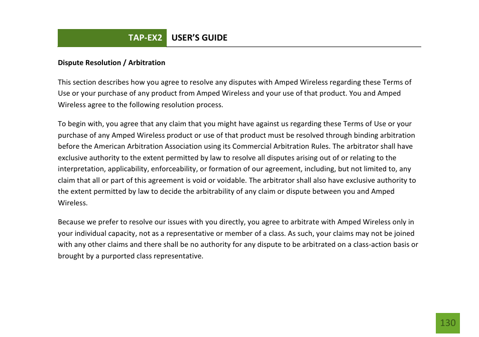 Amped Wireless TAP-EX2 - High Power Touch Screen AC750 Wi-Fi Range Extender User Manual | Page 131 / 134