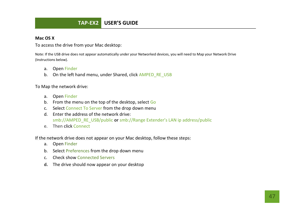Amped Wireless TAP-EX2 - High Power Touch Screen AC750 Wi-Fi Range Extender User Manual | Page 48 / 134