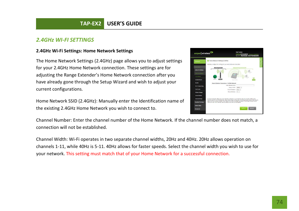 Amped Wireless TAP-EX2 - High Power Touch Screen AC750 Wi-Fi Range Extender User Manual | Page 75 / 134