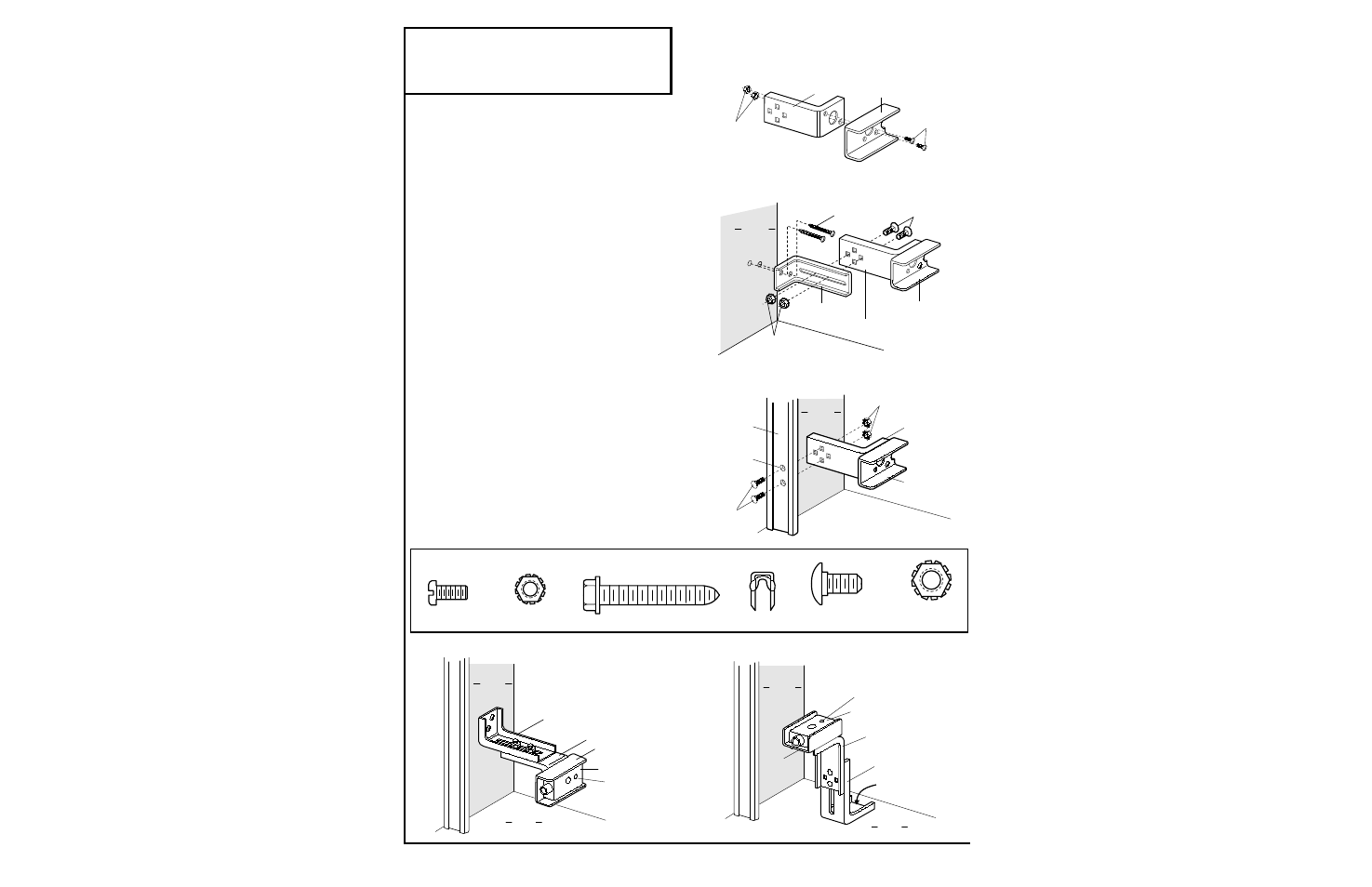 Installation step 10, 18 hardware shown actual size | Chamberlain 1280 - 1/2 HP User Manual | Page 18 / 36