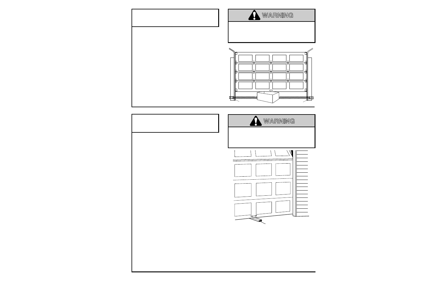 3) test the protector system, 4) test the safety reverse system, Warning | Adjustment step 4, Adjustment step 3 | Chamberlain 1280 - 1/2 HP User Manual | Page 26 / 36