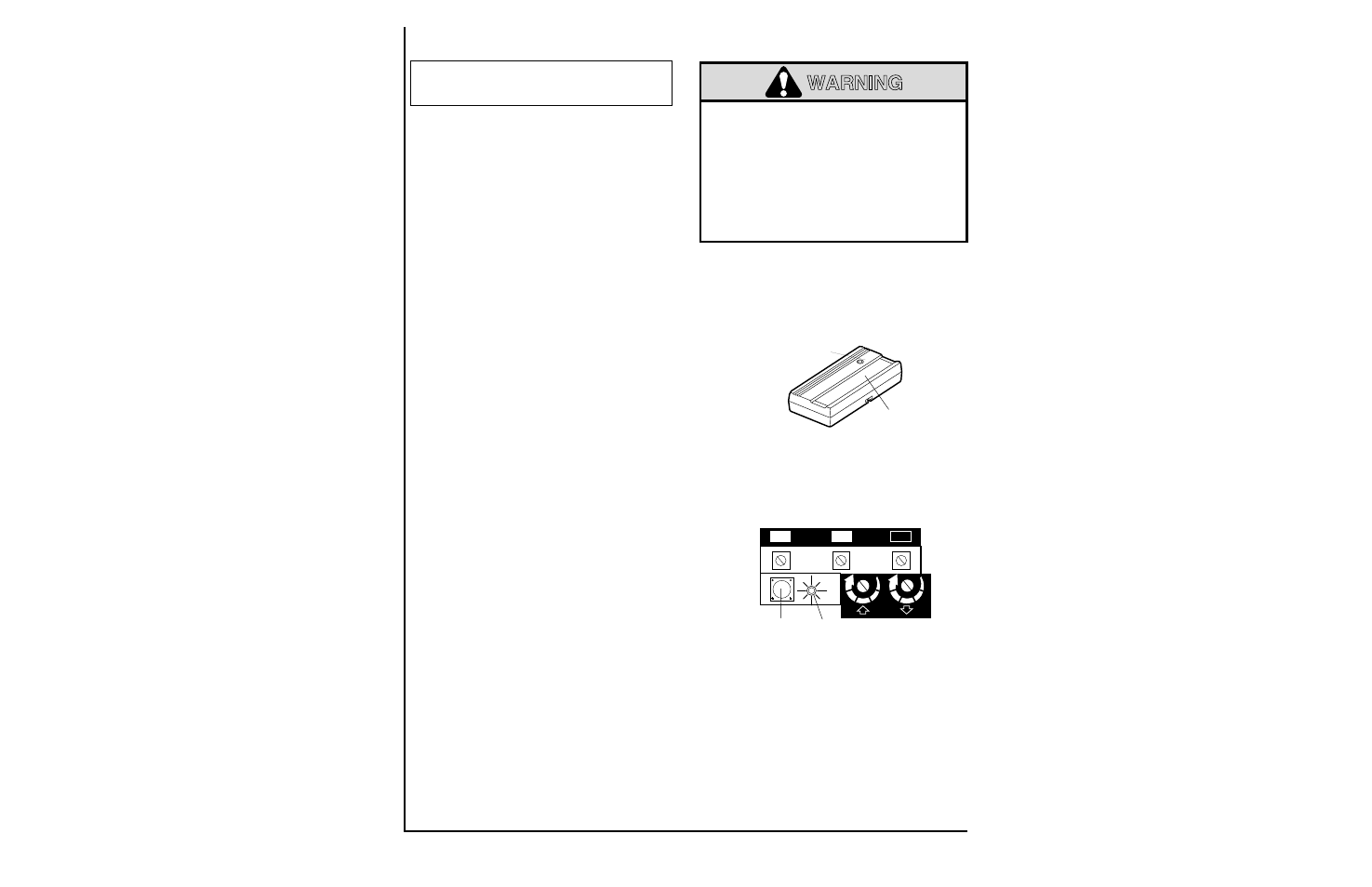 Receiver & remote control programming, Warning, Figure 1 figure 2 | Chamberlain 1280 - 1/2 HP User Manual | Page 29 / 36