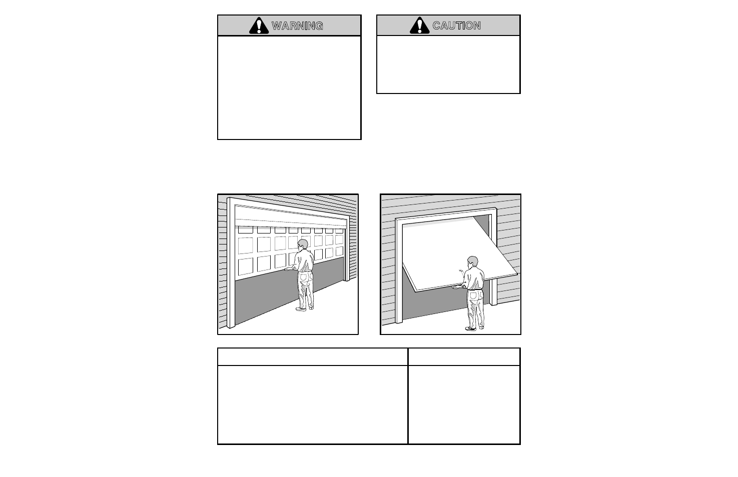 Warning caution | Chamberlain 1280 - 1/2 HP User Manual | Page 3 / 36