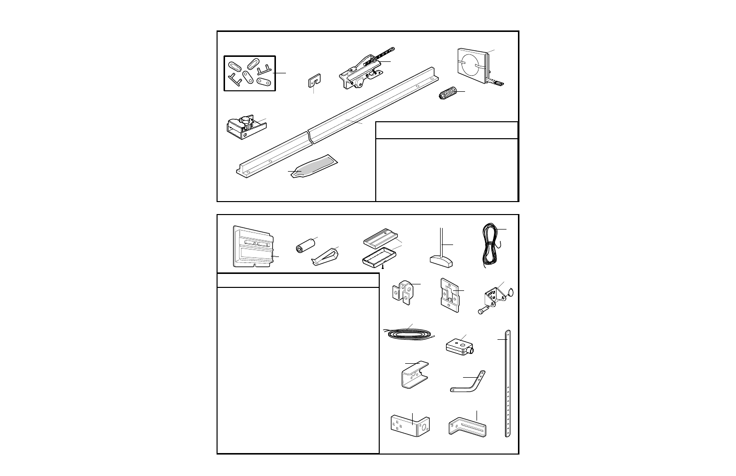 Repair parts, Rail assembly parts, Installation parts | 84 rail assembly parts installation parts | Chamberlain 1280 - 1/2 HP User Manual | Page 32 / 36