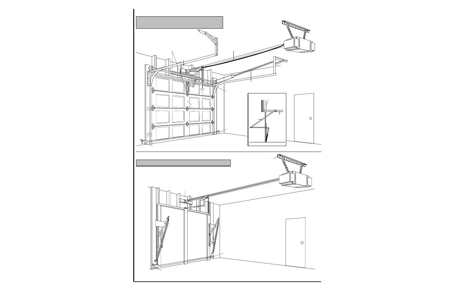 One-piece door without track installation | Chamberlain 1280 - 1/2 HP User Manual | Page 4 / 36