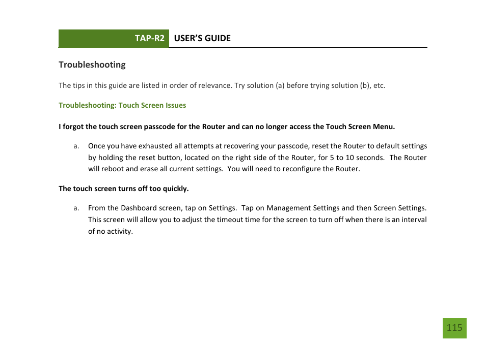 Amped Wireless TAP-R2 - High Power Touch Screen AC750 Wi-Fi Router User Manual | Page 116 / 149